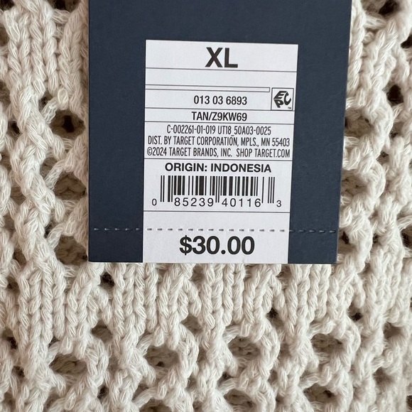 NWT Universal Thread Cream Knit Sweater, Size XL - Picture 4 of 6